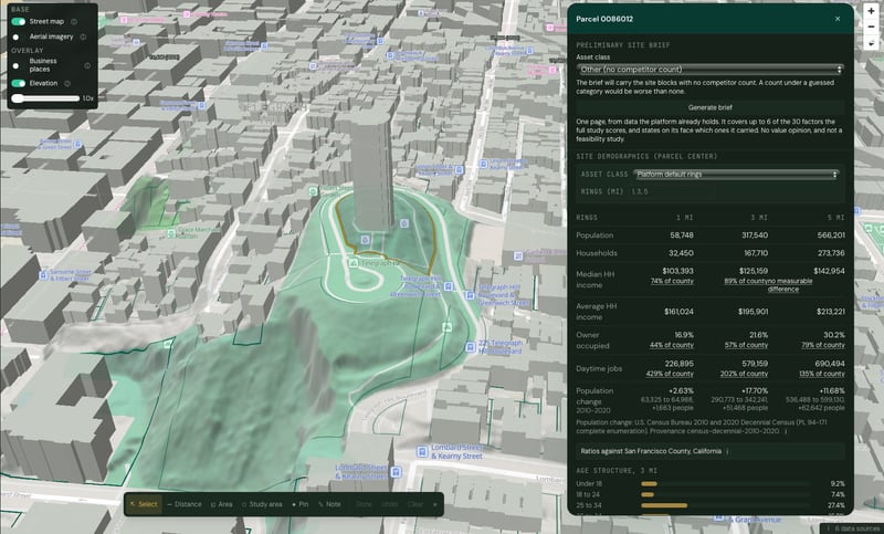A data platform for commercial real estate feasibility
